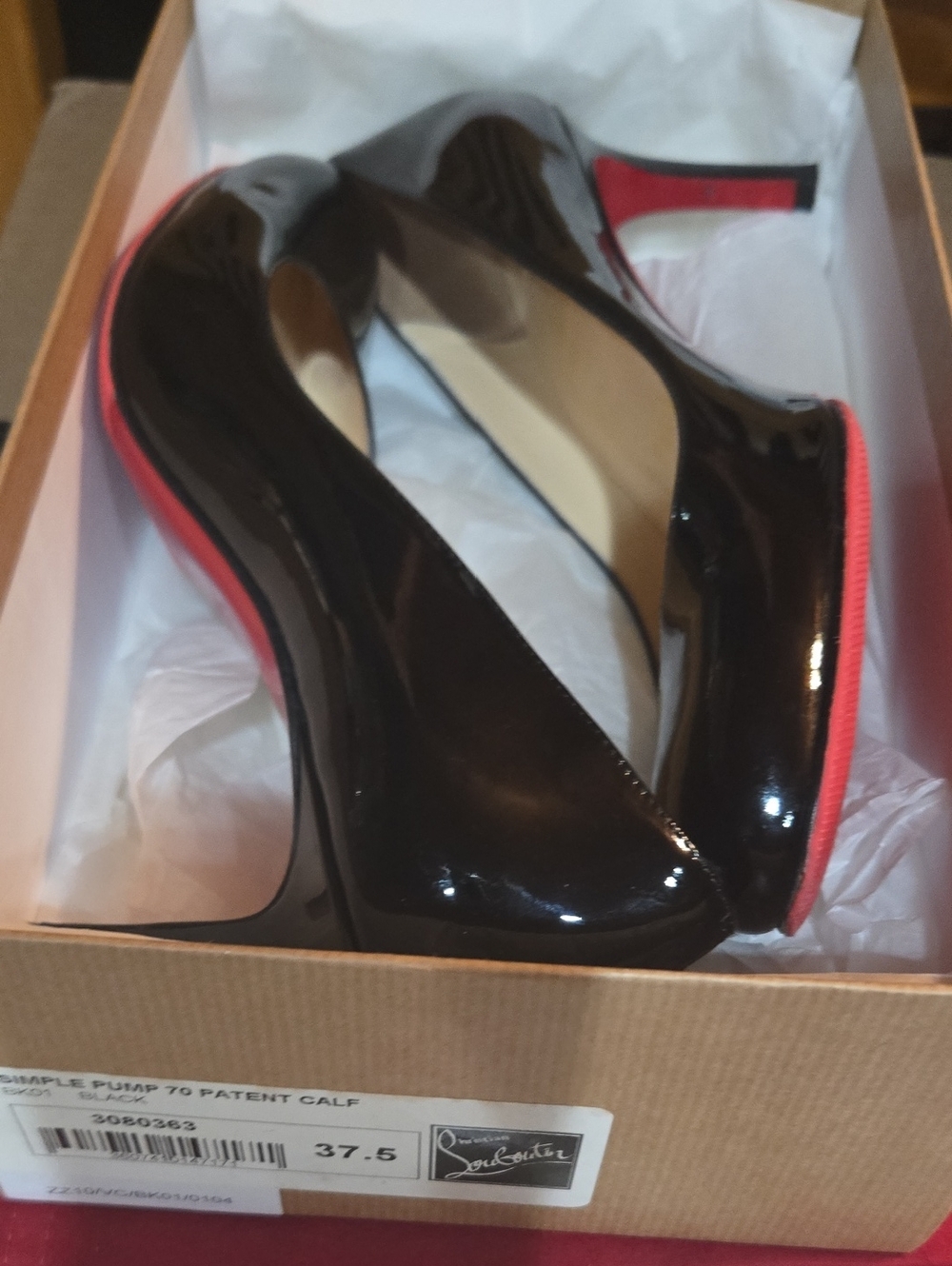 Christian Louboutin Simple Pump 70 Patent Calf Leather Round-Toe Pumps - Picture 2 of 12